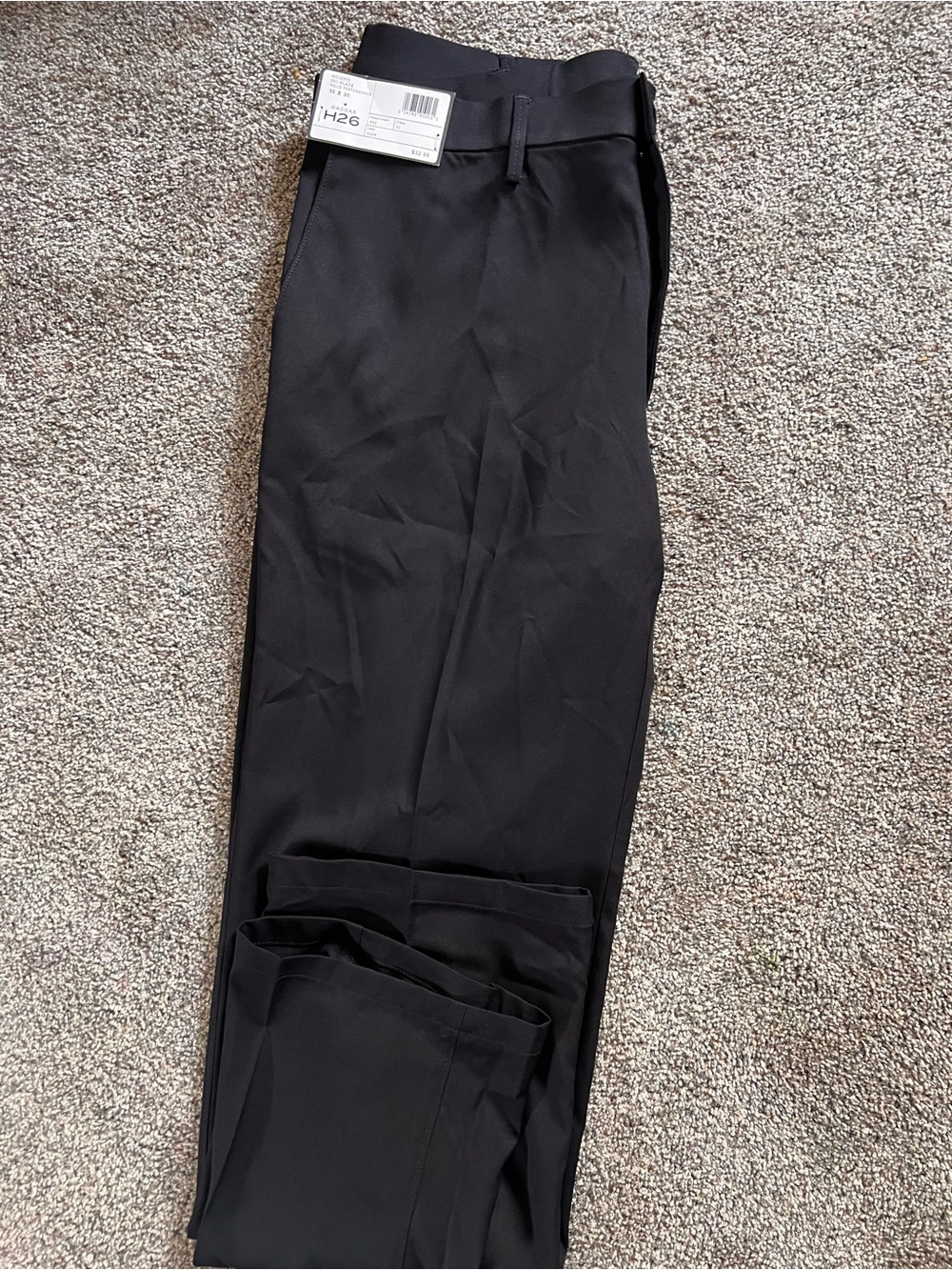 NWT Haggar H26 Men’s Black Performance Pants 36x30